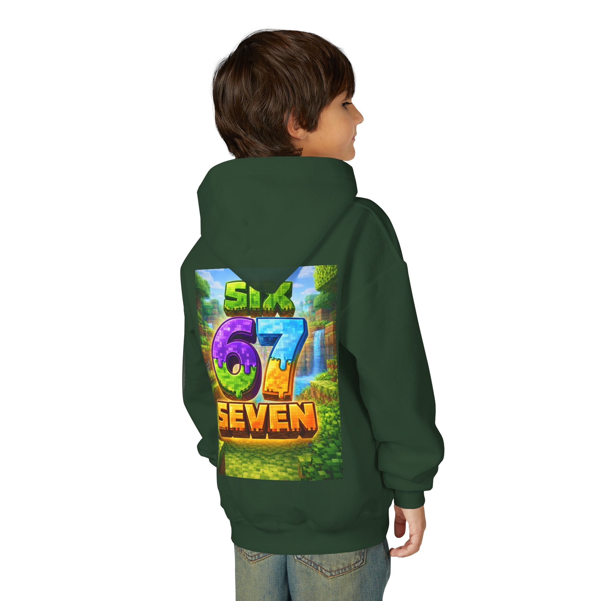 Youth Hoodie — Colorful "Six 67 Seven" Gamer Logo Pullover