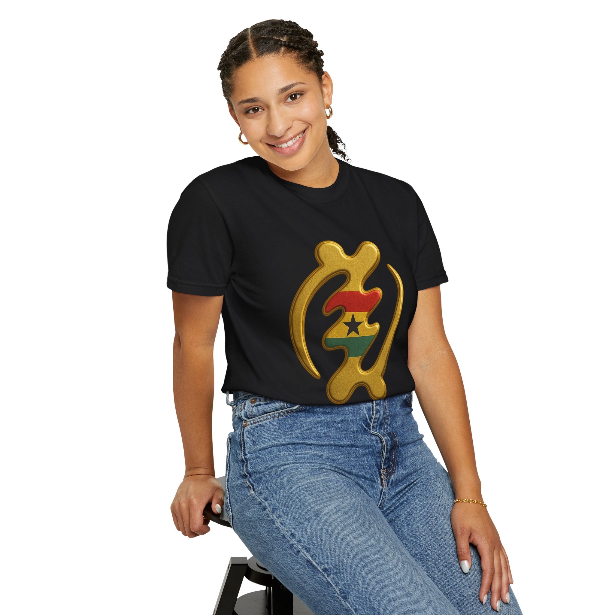 Ghana Flag Emblem T-Shirt — African Pride Graphic Tee