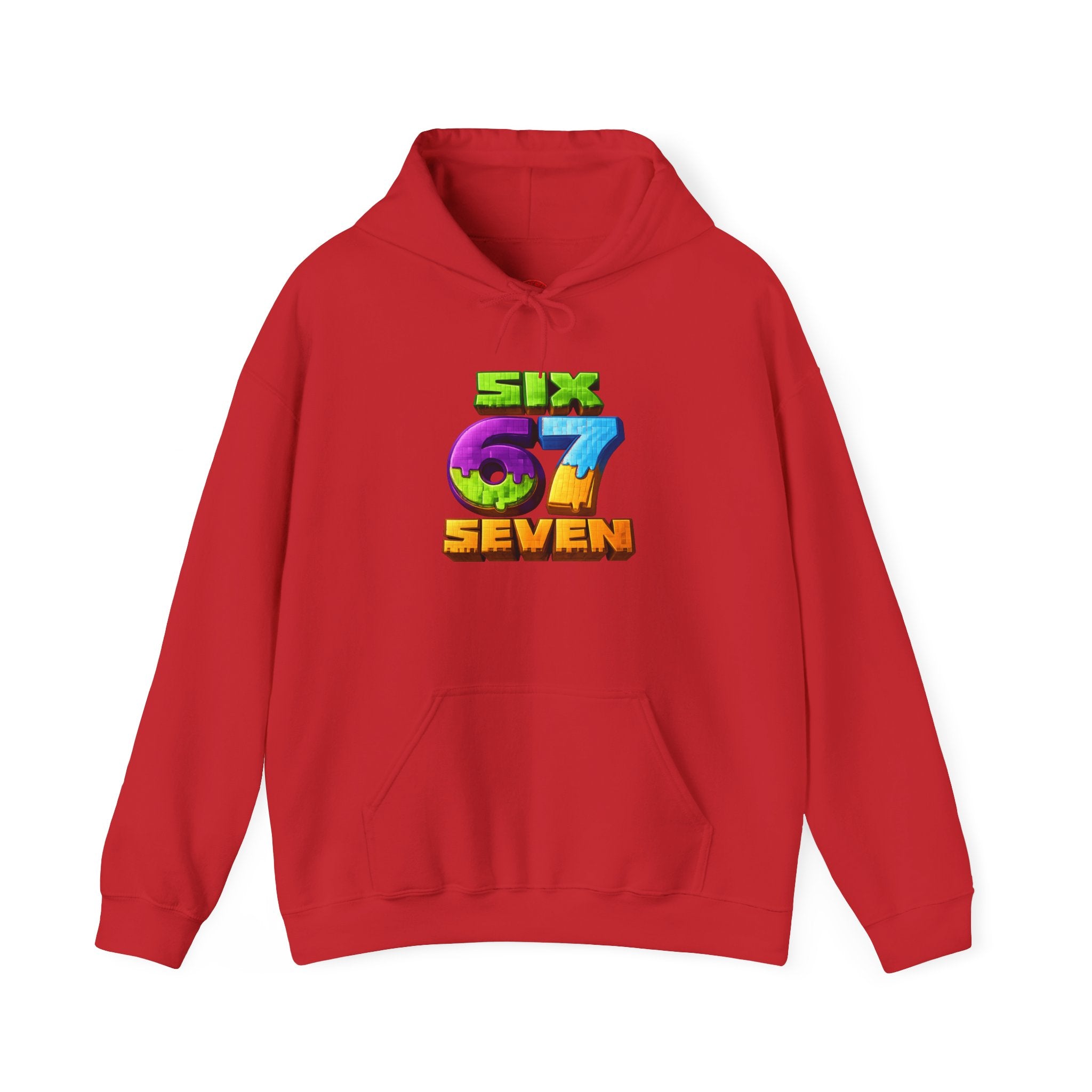 Hoodie — Colorful "Six 67 Seven" Graphic Hoodie (Gaming/Nature Vibe)