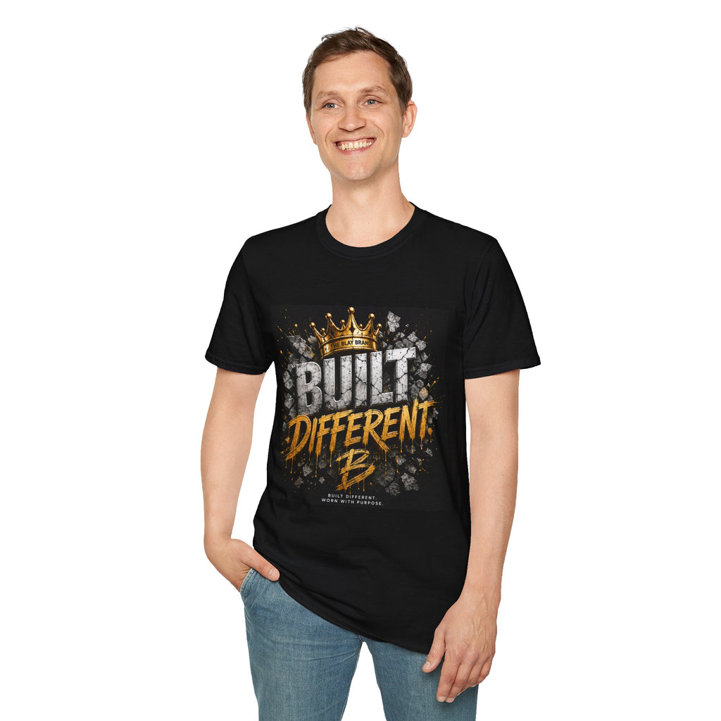 Built Different Tee — Crown Graphic Motivational T‑Shirt