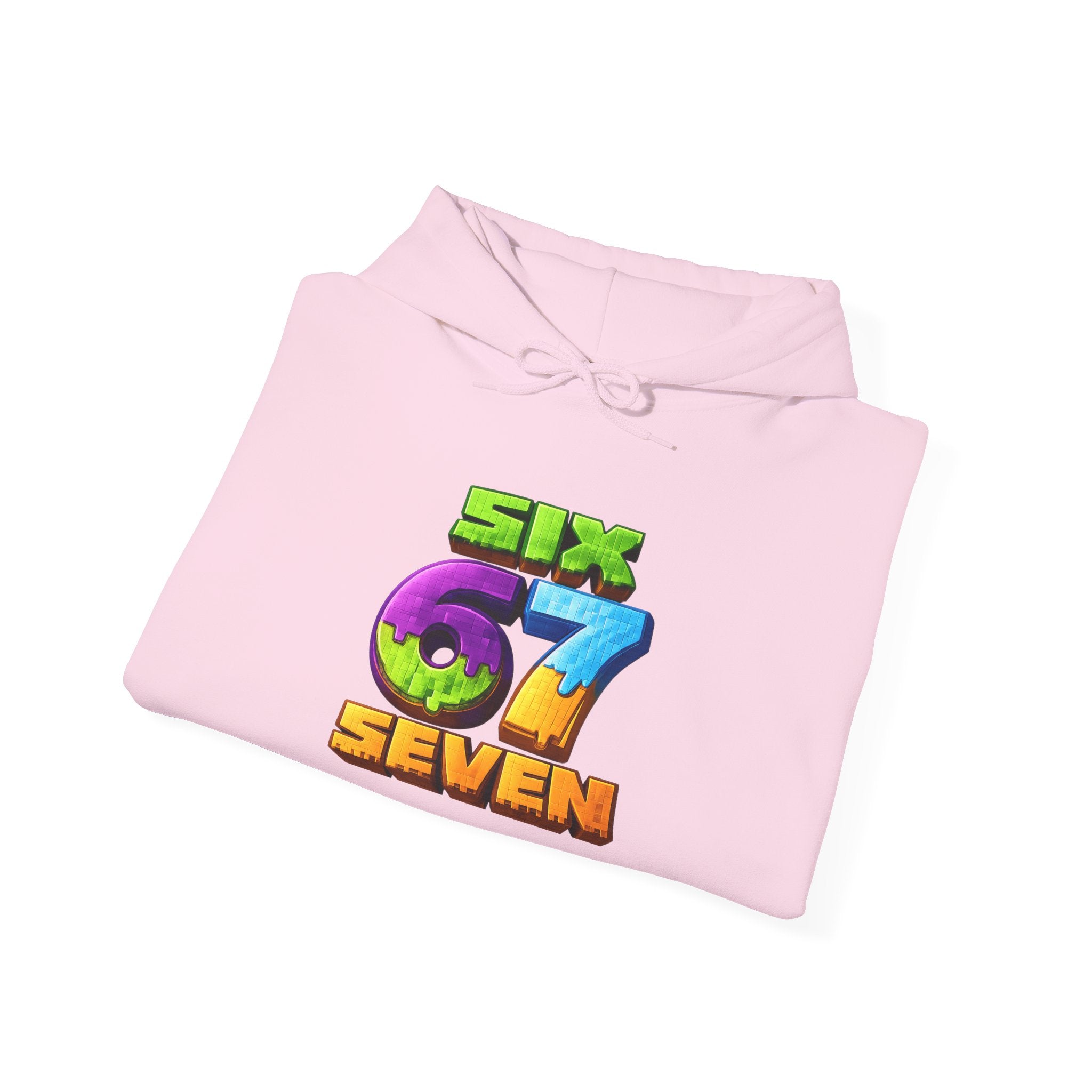 Hoodie — Colorful "Six 67 Seven" Graphic Hoodie (Gaming/Nature Vibe)