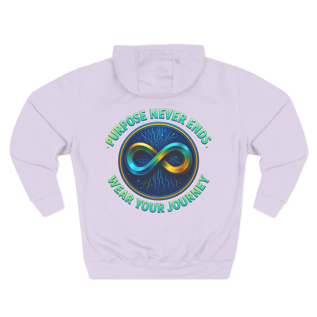 Infinity Emblem Hoodie — "Purpose Never Ends" Inspirational Fleece Hoodie- The Blay Brand