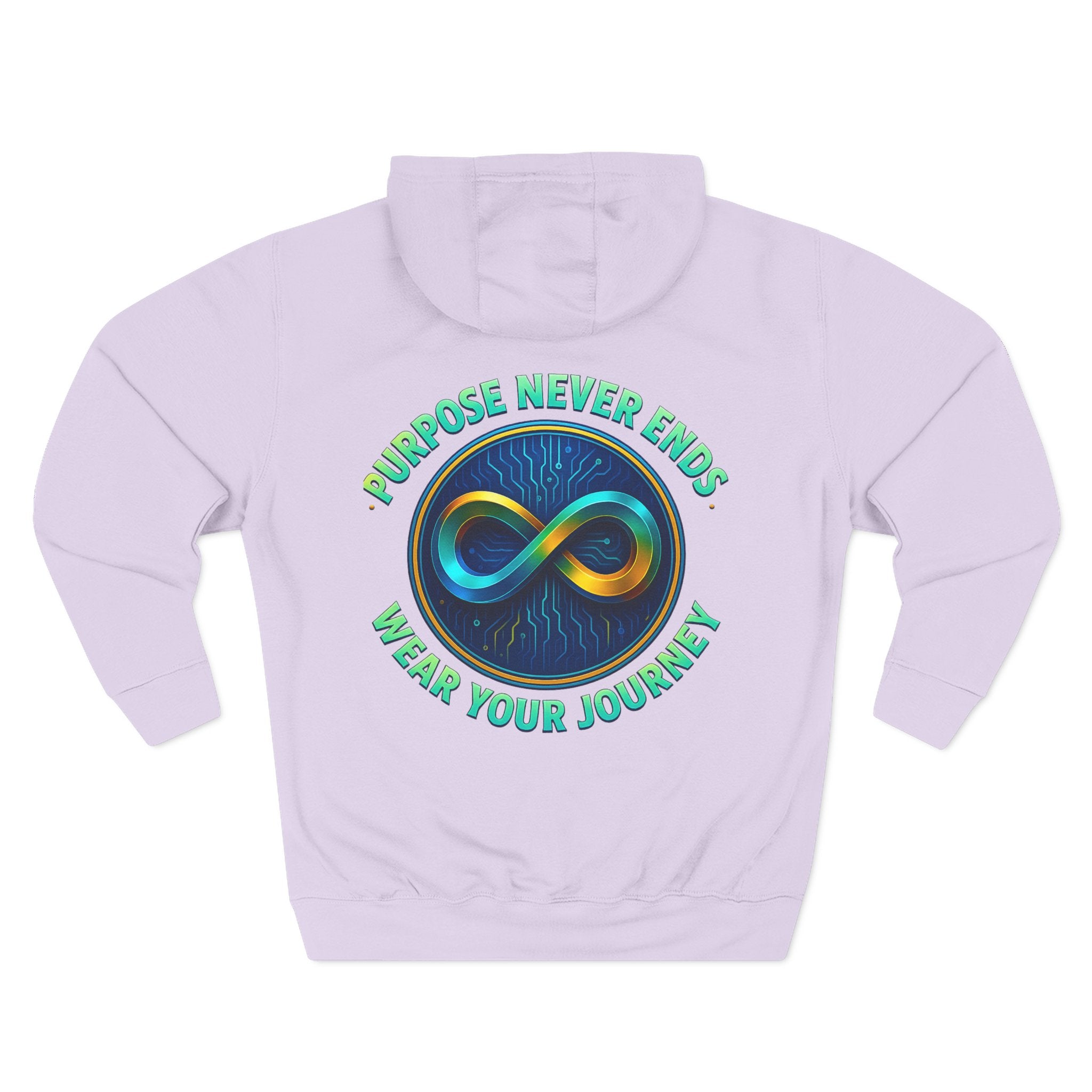 Infinity Emblem Hoodie — "Purpose Never Ends" Inspirational Fleece Hoodie- The Blay Brand