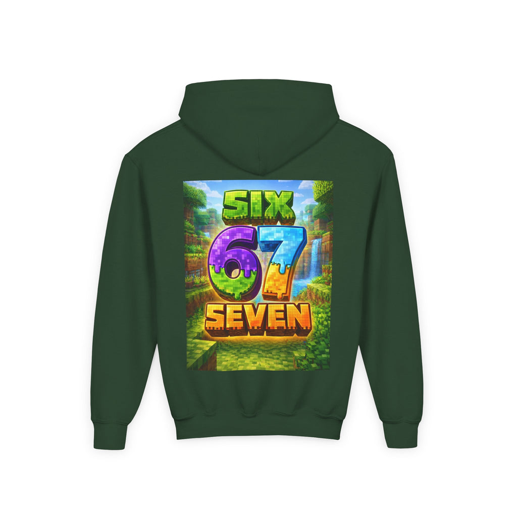 Youth Hoodie — Colorful "Six 67 Seven" Gamer Logo Pullover