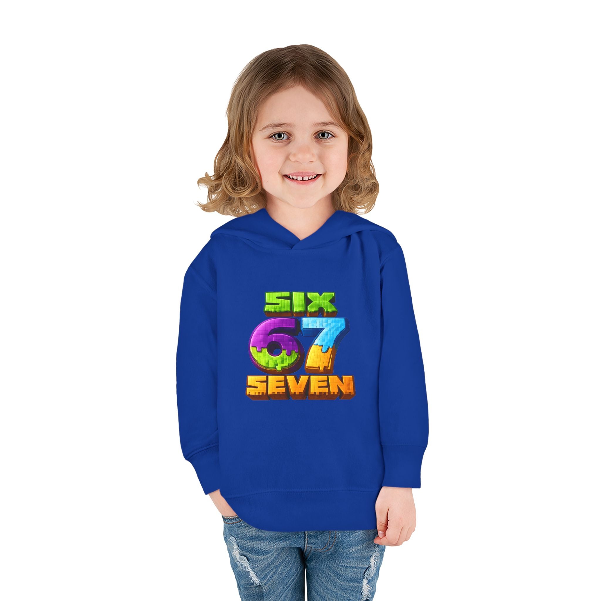 Toddler Hoodie — Colorful "Six 7 Seven" Gaming Style Pullover