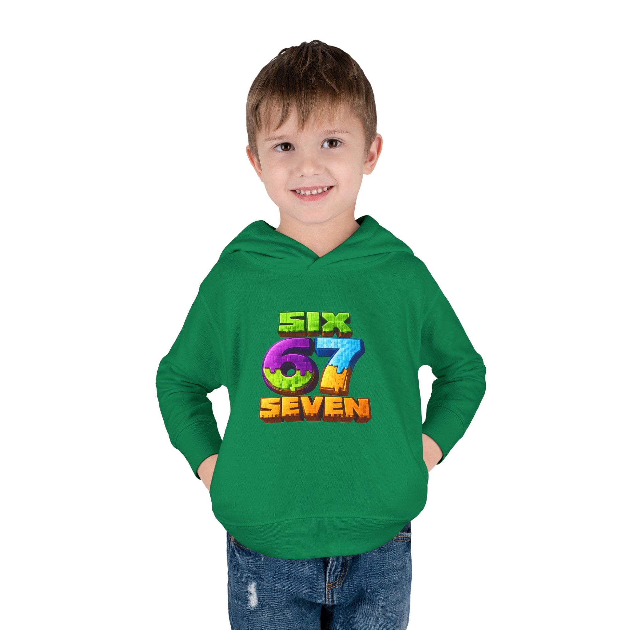 Toddler Hoodie — Colorful "Six 7 Seven" Gaming Style Pullover